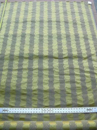 Bty Old World Weavers Silk Leaves Stripe Gold Foliage MSRP USD216/y