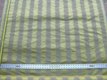 Bty Old World Weavers Silk Leaves Stripe Gold Foliage MSRP USD216/y