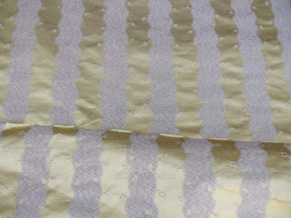 Bty Old World Weavers Silk Leaves Stripe Gold Foliage MSRP USD216/y