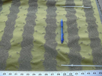 Bty Old World Weavers Silk Leaves Stripe Gold Foliage MSRP USD216/y