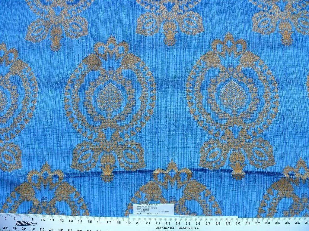 Scalamandre Old World Weavers Silk Raphael Velvet Blue MSRP USD 588/Y