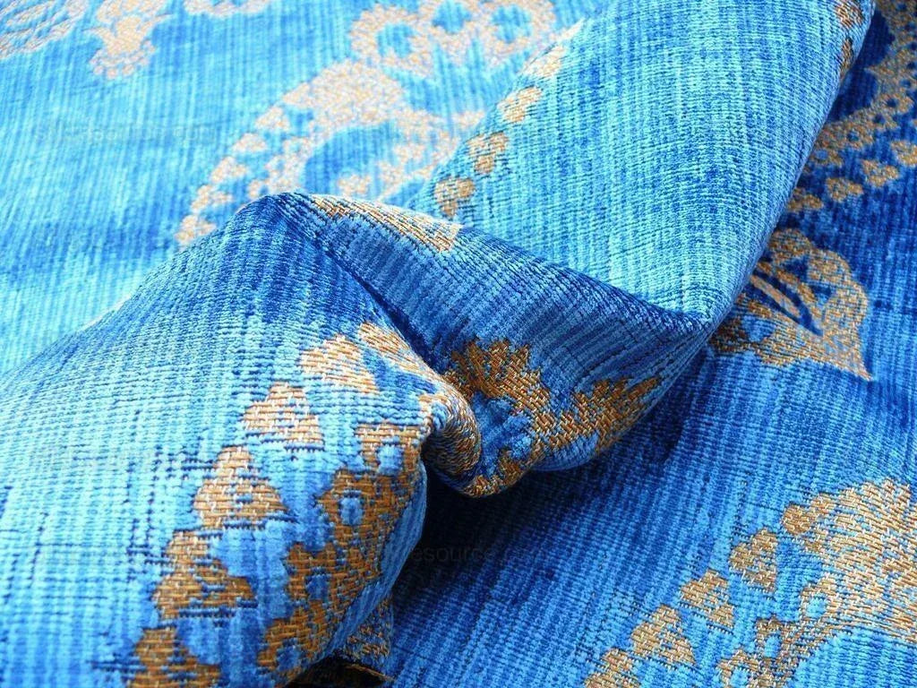 Scalamandre Old World Weavers Silk Raphael Velvet Blue MSRP USD 588/Y