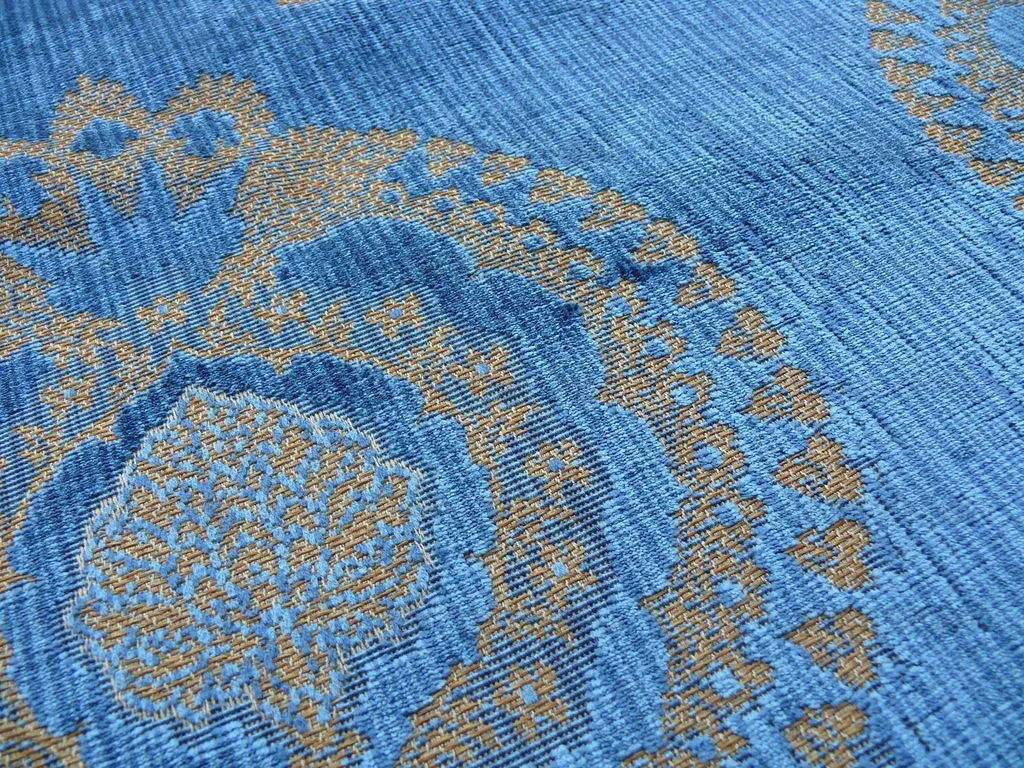 Scalamandre Old World Weavers Silk Raphael Velvet Blue MSRP USD 588/Y