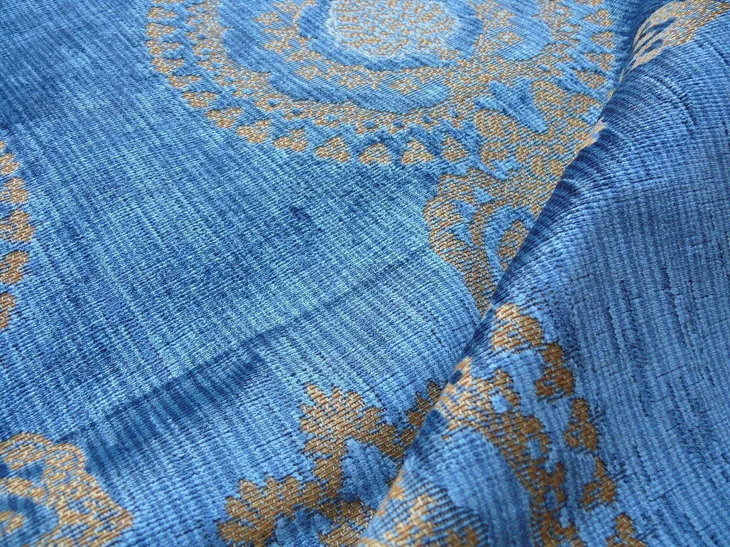 Scalamandre Old World Weavers Silk Raphael Velvet Blue MSRP USD 588/Y