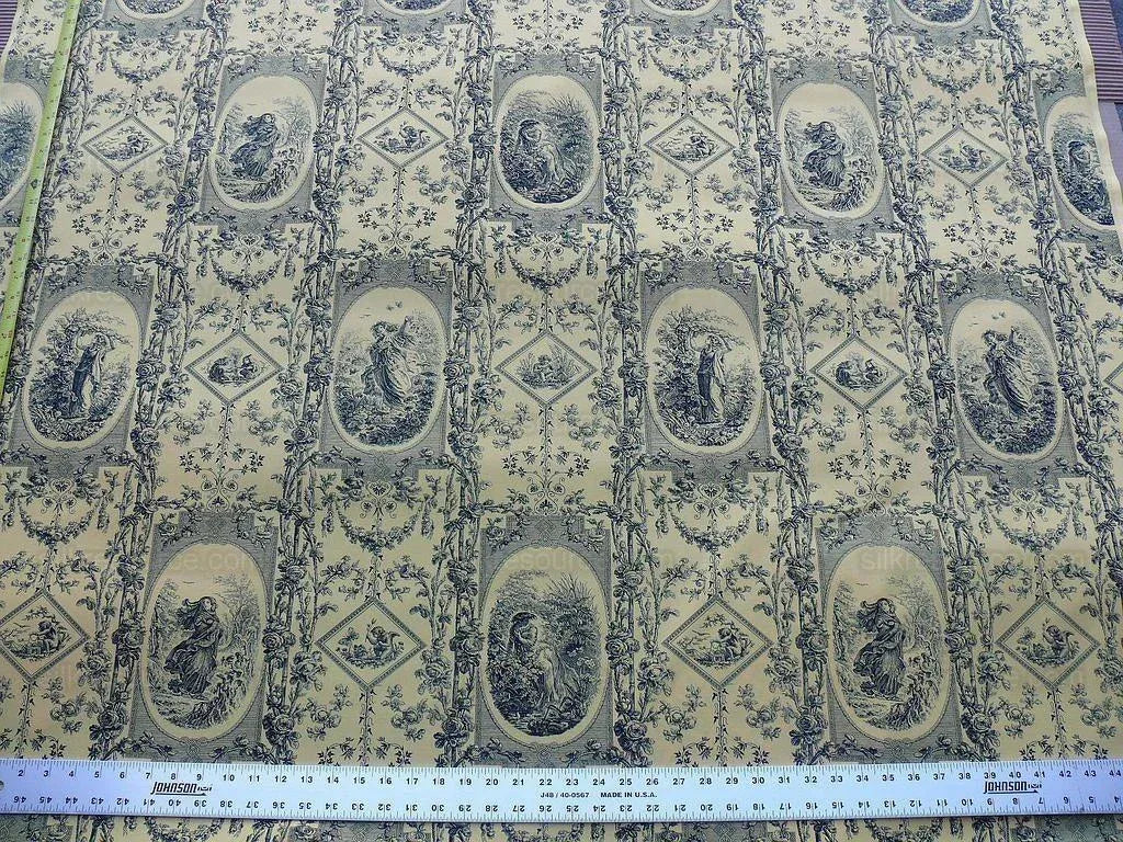 Scalamandre Quattra Staggioni Four Seasons Goddess Blue Yellow