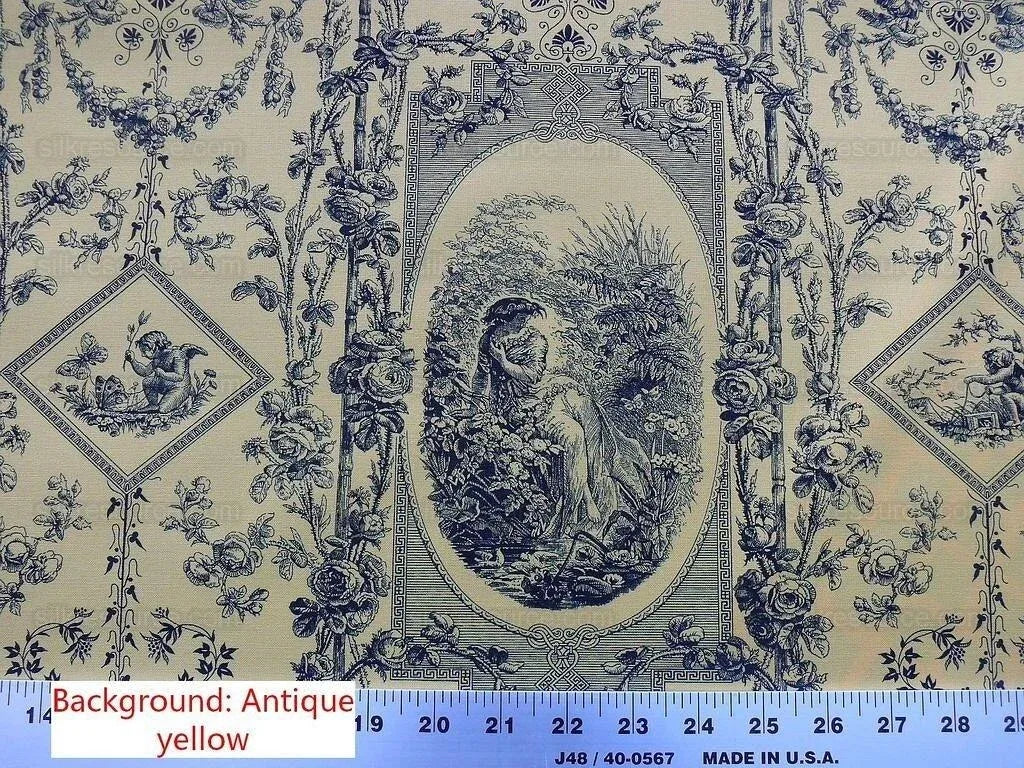 Scalamandre Quattra Staggioni Four Seasons Goddess Blue Yellow