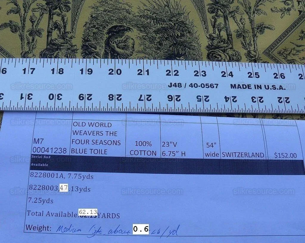 Scalamandre Quattra Staggioni Four Seasons Goddess Blue Yellow