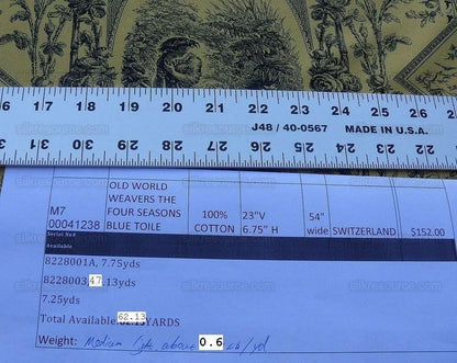 Scalamandre Quattra Staggioni Four Seasons Goddess Blue Yellow