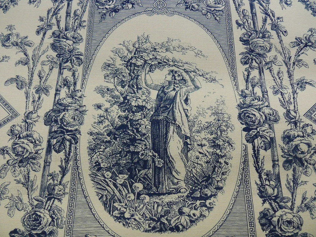 Scalamandre Quattra Staggioni Four Seasons Goddess Blue Yellow