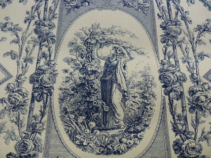 Scalamandre Quattra Staggioni Four Seasons Goddess Blue Yellow