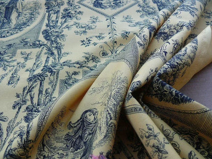 Scalamandre Quattra Staggioni Four Seasons Goddess Blue Yellow