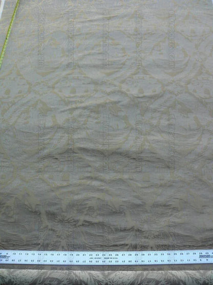 5.75+3y Old World Weavers Giasone Bronze Silk Damask Nautical