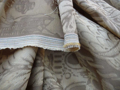 5.75+3y Old World Weavers Giasone Bronze Silk Damask Nautical