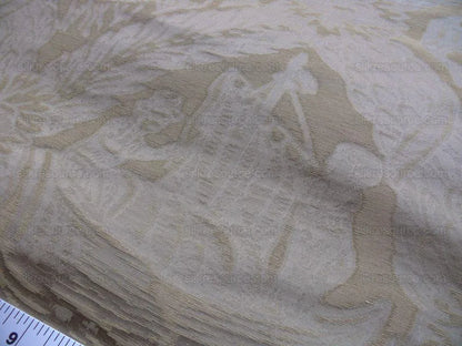 5.75+3y Old World Weavers Giasone Bronze Silk Damask Nautical