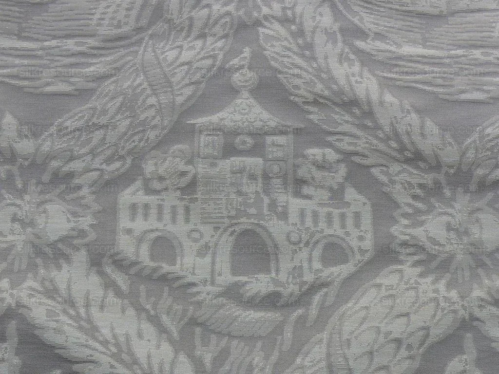 5.75+3y Old World Weavers Giasone Bronze Silk Damask Nautical