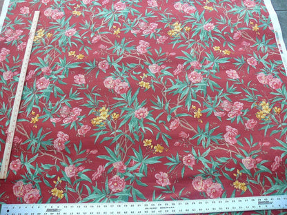 5.5Y SCALAMANDRE CLIVEDEN MULTI RED BOTANICAL MSRP$1738