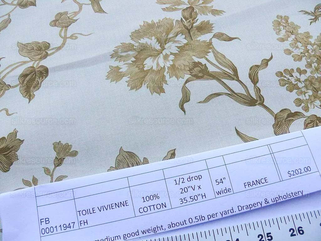 Bty Scalamandre Toile Vivienne French Peony Lilac Tulip Print Chintz from France MSRP USD 202/y