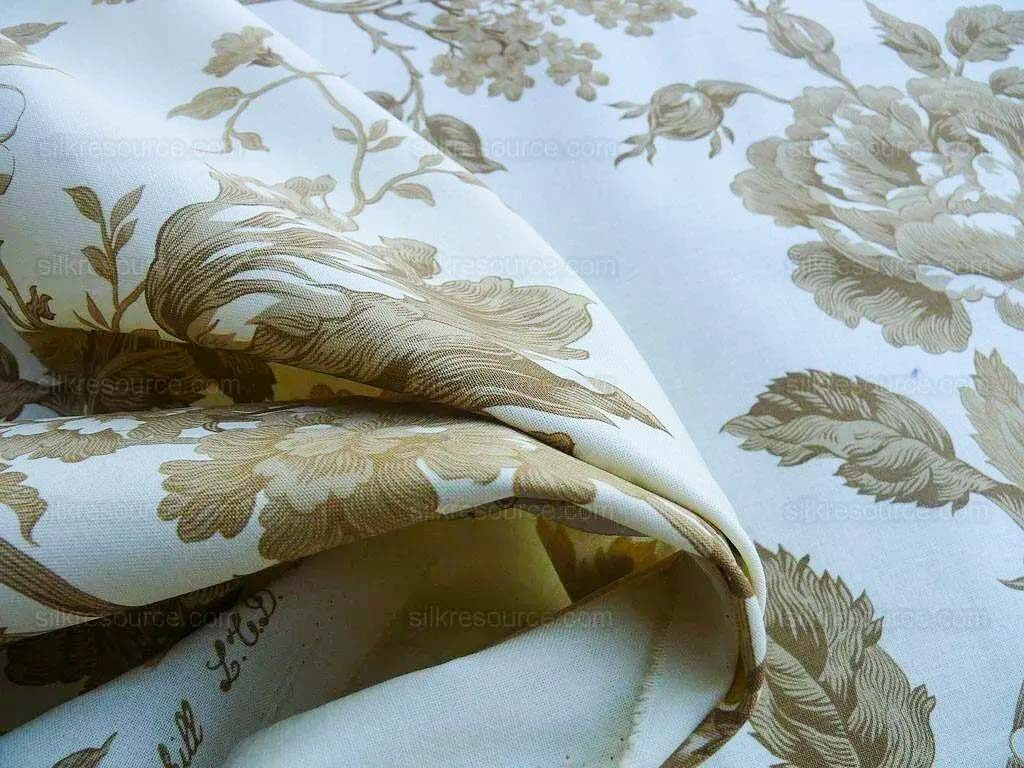 Bty Scalamandre Toile Vivienne French Peony Lilac Tulip Print Chintz from France MSRP USD 202/y