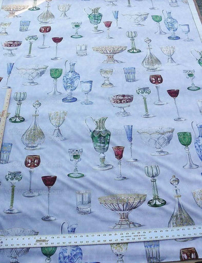 By Yd Scalamandre Grey Watkins Cristalli Glass Blue MSRP USD 164/Y