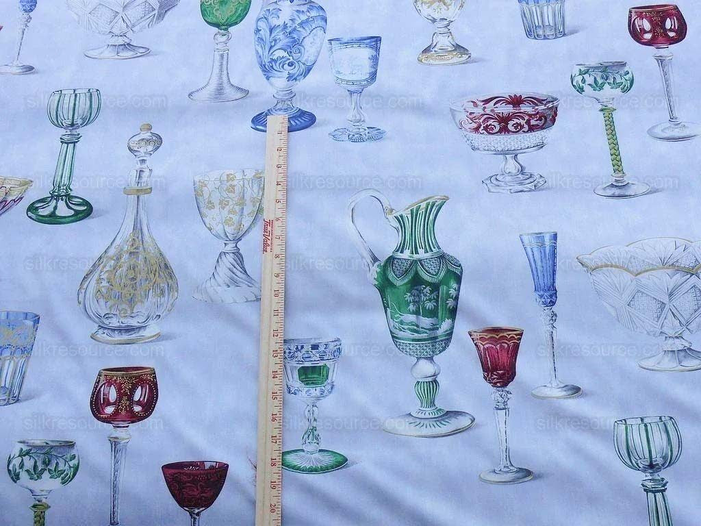 By Yd Scalamandre Grey Watkins Cristalli Glass Blue MSRP USD 164/Y