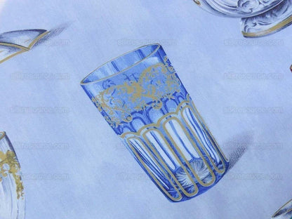 By Yd Scalamandre Grey Watkins Cristalli Glass Blue MSRP USD 164/Y