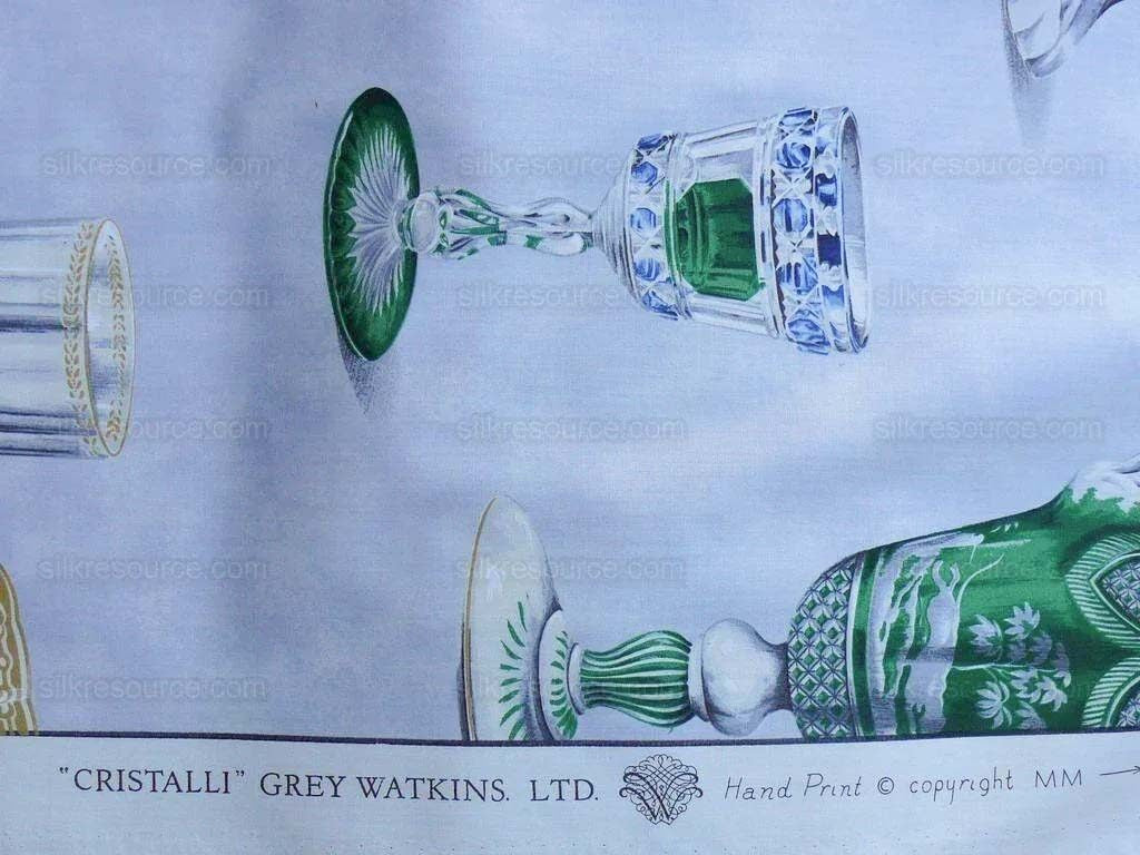 By Yd Scalamandre Grey Watkins Cristalli Glass Blue MSRP USD 164/Y