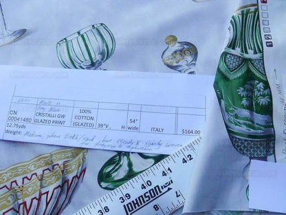 By Yd Scalamandre Grey Watkins Cristalli Glass Blue MSRP USD 164/Y