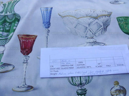 By Yd Scalamandre Grey Watkins Cristalli Glass Blue MSRP USD 164/Y