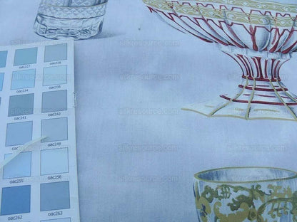 By Yd Scalamandre Grey Watkins Cristalli Glass Blue MSRP USD 164/Y