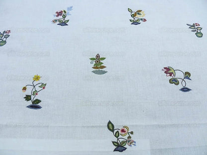 by yard Lee Jofa Derby Embroidery Hand Crewel Linen Small Sprig MSRP USD 336Y
