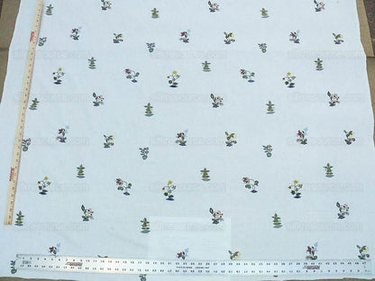 by yard Lee Jofa Derby Embroidery Hand Crewel Linen Small Sprig MSRP USD 336Y