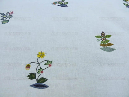 by yard Lee Jofa Derby Embroidery Hand Crewel Linen Small Sprig MSRP USD 336Y
