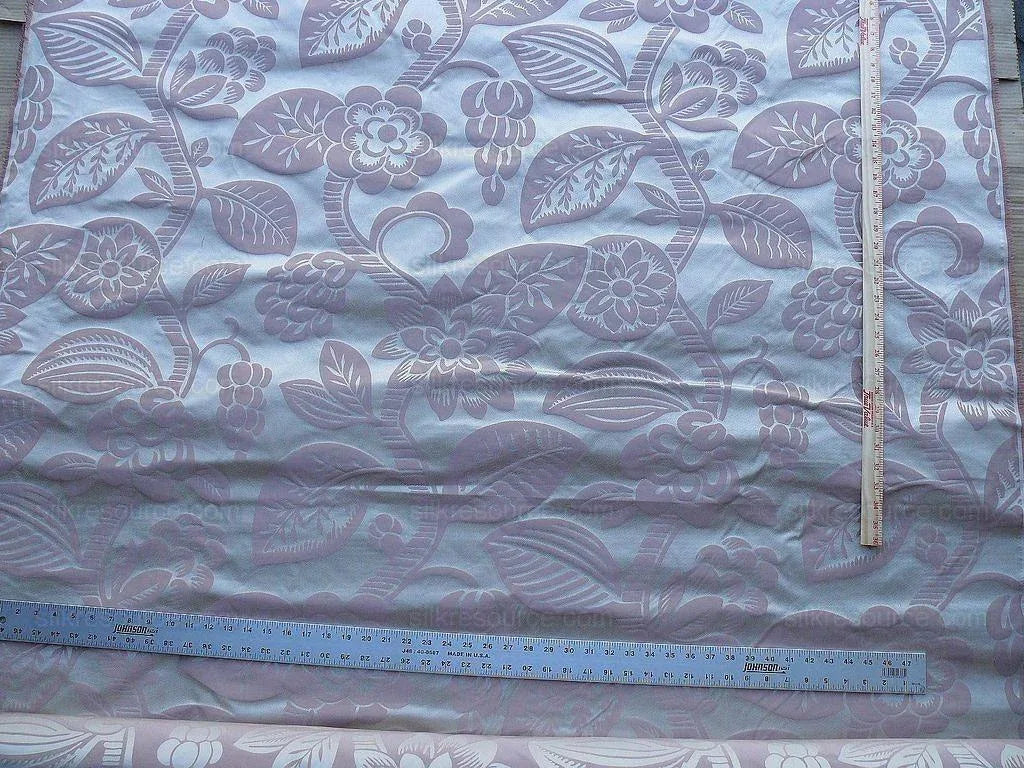 Old World Weavers 100% Silk Damask Carlsten Lilac MSRP USD 278/Y