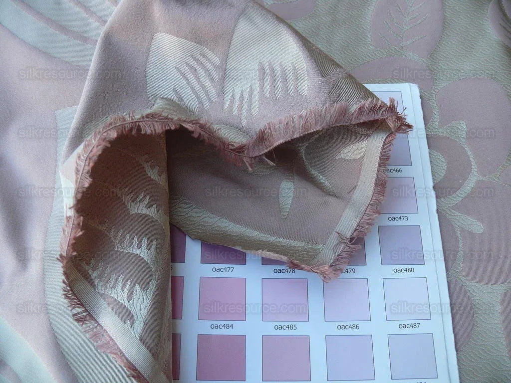 Old World Weavers 100% Silk Damask Carlsten Lilac MSRP USD 278/Y