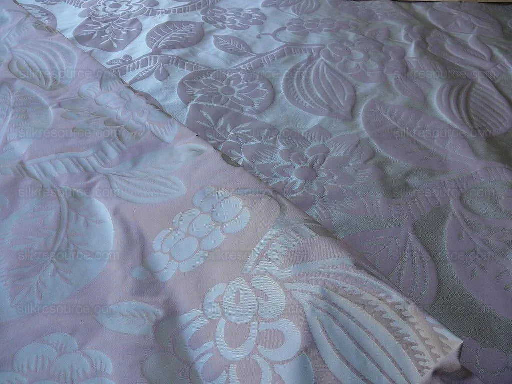 Old World Weavers 100% Silk Damask Carlsten Lilac MSRP USD 278/Y