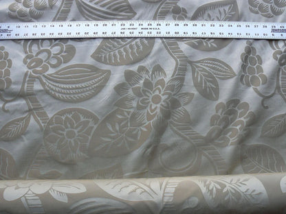 OLD WORLD WEAVERS 100% SILK DAMASK CARLSTEN TAUPE MSRP$278/Y