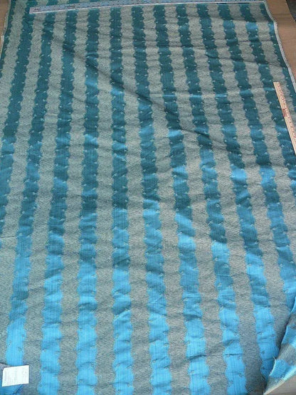 Old World Weavers Silk Leaves Stripe Azure Blue Foliage MSRP USD216/y by yard