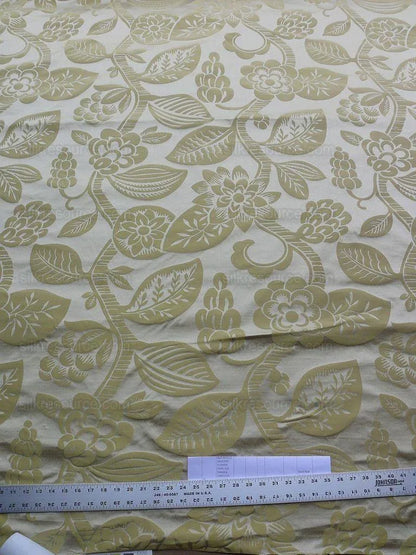Old World Weavers 100% Silk Damask Carlsten Chartreus MSRP USD 278/Y
