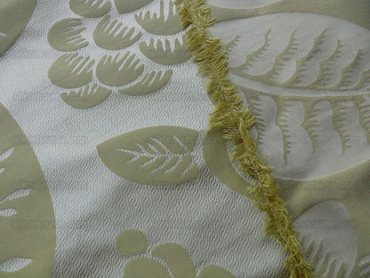 Old World Weavers 100% Silk Damask Carlsten Chartreus MSRP USD 278/Y