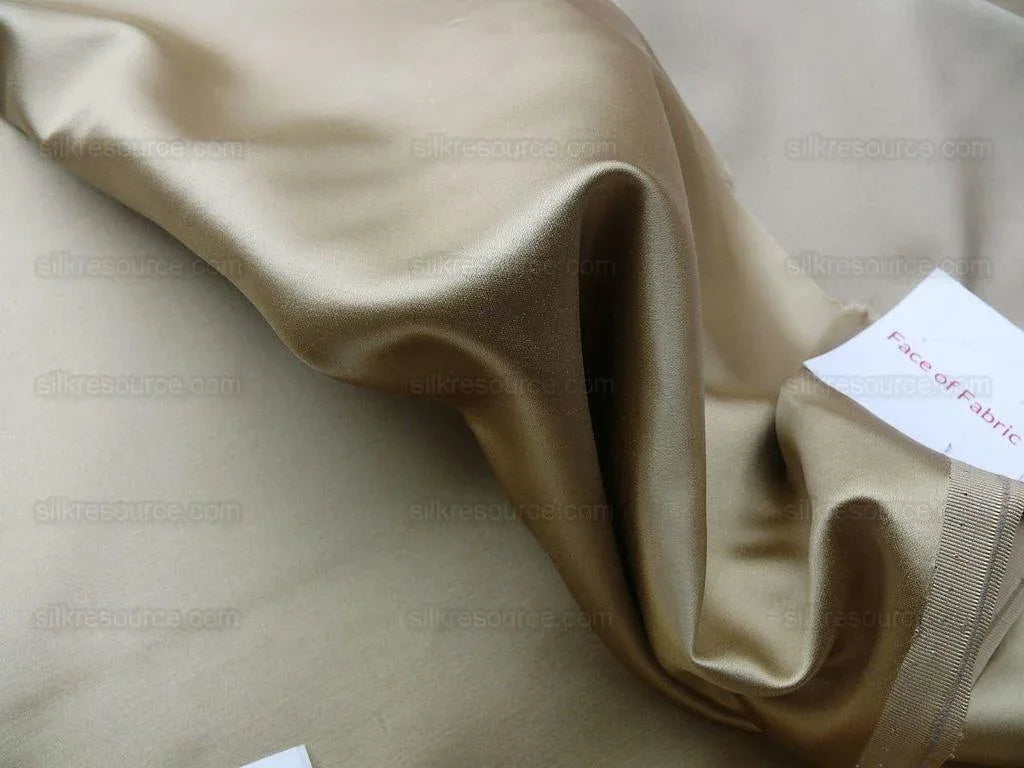 Old World Weavers Silk Satin Toffee Glamorous Liquid Lux