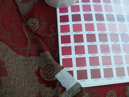 By Yard Scalamandre Old World Weavers Silk Leaves Russet Red Foliage Grey Watkins Autumn Colors MSRP US216/Y