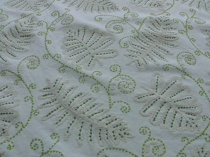 28.75Y SCALAMANDRE FOSSILS EMBROIDERY MSRP$372/Y! Light Green