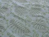 28.75Y SCALAMANDRE FOSSILS EMBROIDERY MSRP$372/Y! Light Green