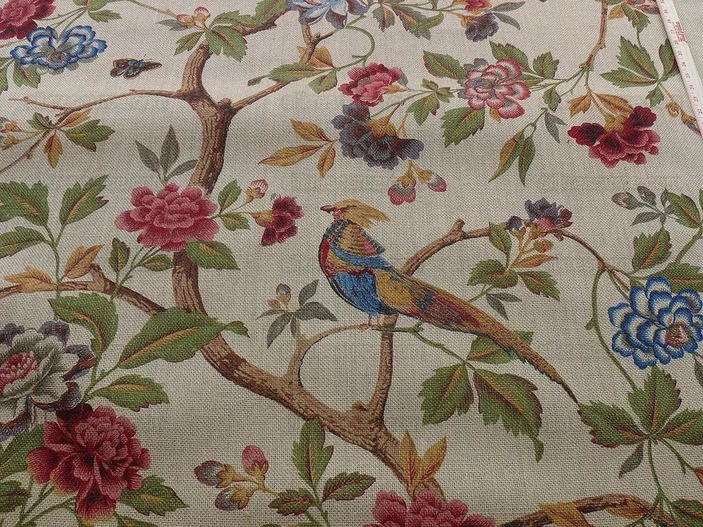 3.9y Scalamandre Faisan Hessian-chinoiserie Original MSRP USD 496