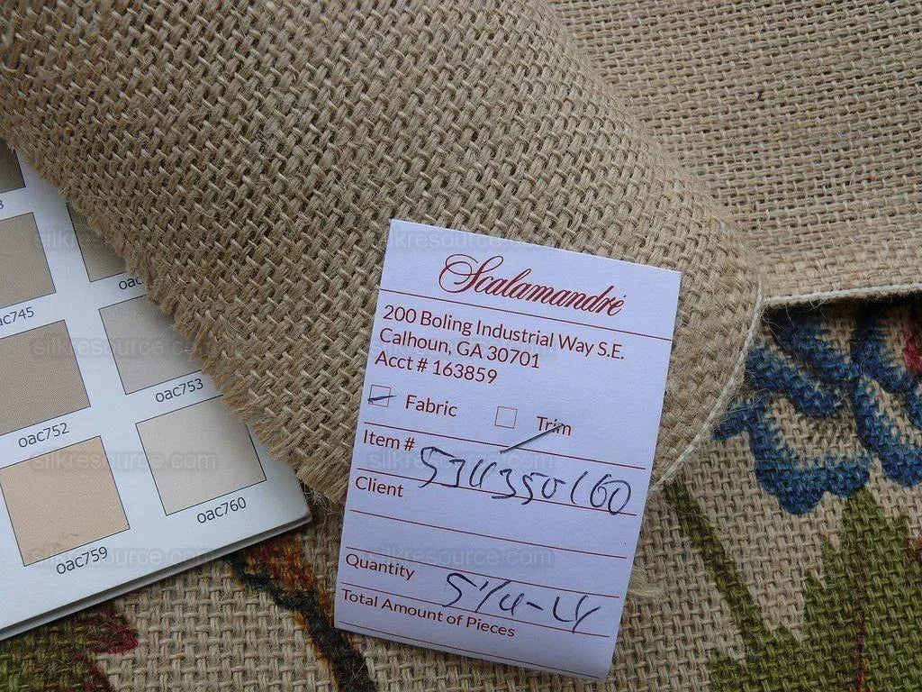 3.9y Scalamandre Faisan Hessian-chinoiserie Original MSRP USD 496