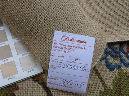 3.9y Scalamandre Faisan Hessian-chinoiserie Original MSRP USD 496