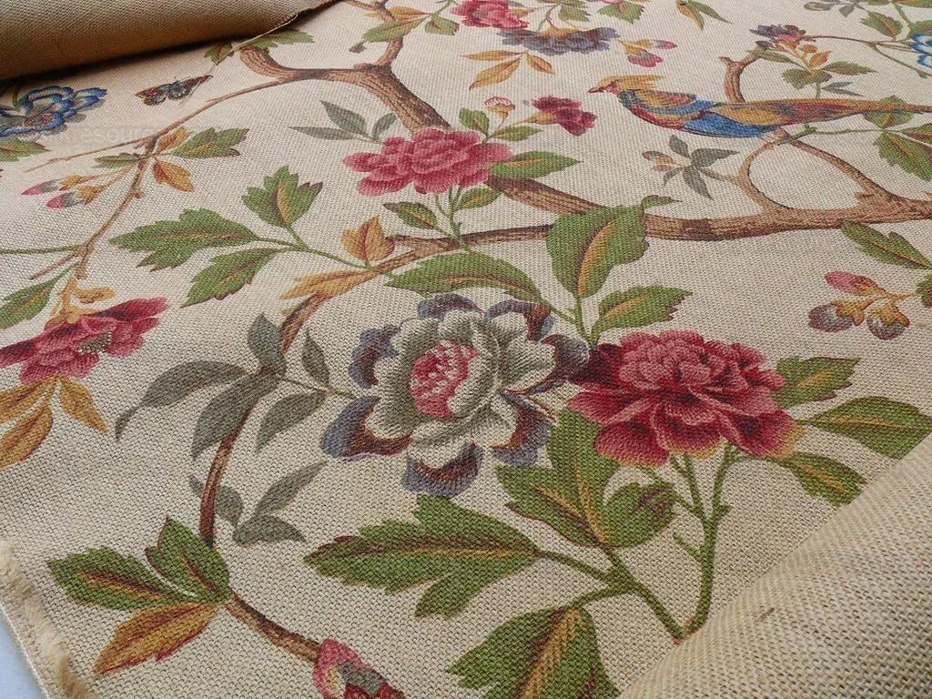 3.9y Scalamandre Faisan Hessian-chinoiserie Original MSRP USD 496