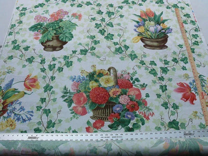 By Yd Old World Weavers Folie Flamande Gw- Pink On White Flowers 33-screen!  MSRP USD 236/Y