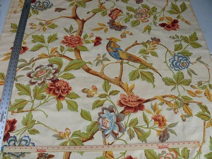 By Yd Scalamandre Faisan Pale Gold Chinoiserie Bird Chintz MSRP USD 356/Y