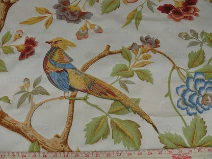 By Yd Scalamandre Faisan Pale Gold Chinoiserie Bird Chintz MSRP USD 356/Y